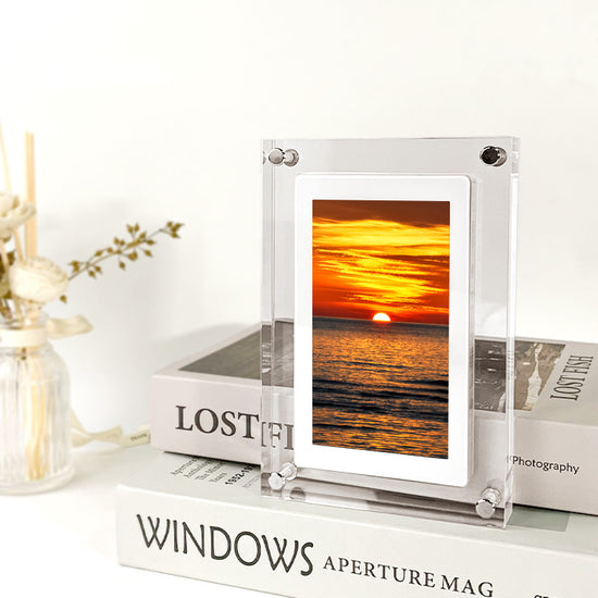 Digital Picture Frame Video Player – Acrylic Digital Photo Frame with Type-C & Built-in Battery