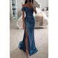 Party Sequins Off-Shoulder Split Long Dress – Casual Fashion Slimming Dress for Women