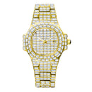 Men’s Luxury Full Rhinestone Quartz Watch – Waterproof Calendar Fashion Wrist Watch