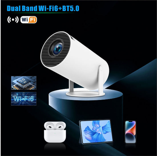 HY300 Pro Mini Projector – Portable Android Home Theater HD Projector