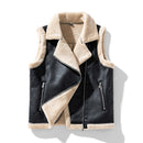 Lambswool Vest Coat Men's Winter Fleece-lined Thickened