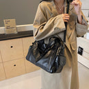 Retro Large Capacity Women’s Shoulder & Crossbody Bag with Zipper