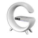 G-Shaped LED Smart Lamp with Clock – Bluetooth Speaker & Wireless Charger RGB Light
