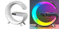 G-Shaped LED Smart Lamp with Clock – Bluetooth Speaker & Wireless Charger RGB Light