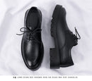 Inner Height Increasing Leather Men's 10cm Business Formal Wear Cowhide Black Casual Shoes