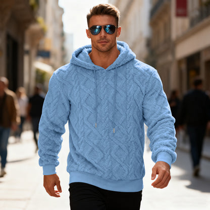 Men’s Winter Fleece Hoodie – Warm Plush Hooded Sweatshirt Casual Pullover