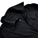 Lapel European And American Men's Shirt Solid Color Long Sleeve