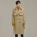 Men's Double Breasted Temperament Loose Trench Coat