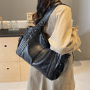 Retro Large Capacity Women’s Shoulder & Crossbody Bag with Zipper