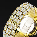 Men’s Luxury Full Rhinestone Quartz Watch – Waterproof Calendar Fashion Wrist Watch