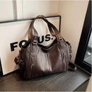 Retro Large Capacity Women’s Shoulder & Crossbody Bag with Zipper