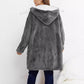 Cardigan Lazy Hooded Long Sleeve Plush Coat