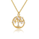 Tree of Life Rhinestone Necklace for Women – Elegant Pendant Jewelry Gift
