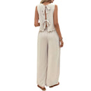 Women’s Summer Two Piece Set – Sleeveless Tank Top & Casual Wide Leg Trousers Outfit