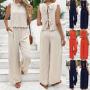 Women’s Summer Two Piece Set – Sleeveless Tank Top & Casual Wide Leg Trousers Outfit