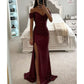 Party Sequins Off-Shoulder Split Long Dress – Casual Fashion Slimming Dress for Women