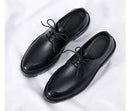 Inner Height Increasing Leather Men's 10cm Business Formal Wear Cowhide Black Casual Shoes