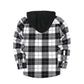 Loose Casual Flannel Long Sleeve Hooded Plaid Shirt