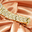 Men’s Luxury Full Rhinestone Quartz Watch – Waterproof Calendar Fashion Wrist Watch