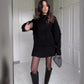 Women’s 2 Piece Knit Sweater & Mini Skirt Set – Casual Long Sleeve Outfit