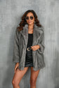 Winter Coat Warm Lapel Long Fluffy Faux Fur Coat Women Loose Long Sleeve Jacket Outerwear Clothing