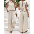 Women’s Summer Two Piece Set – Sleeveless Tank Top & Casual Wide Leg Trousers Outfit