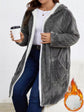 Cardigan Lazy Hooded Long Sleeve Plush Coat