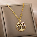 Tree of Life Rhinestone Necklace for Women – Elegant Pendant Jewelry Gift