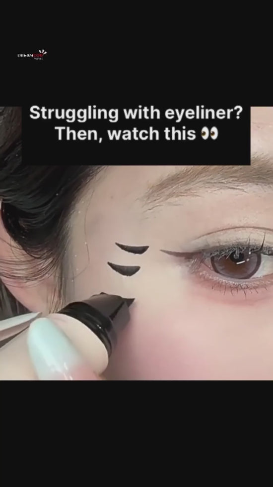 Waterproof Eyeliner Stamp Pen – Long-Lasting Liquid Winged Eyeliner for Easy Eye Makeup