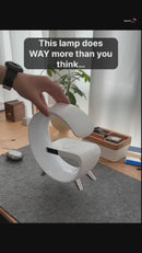 G-Shaped LED Smart Lamp with Clock – Bluetooth Speaker & Wireless Charger RGB Light
